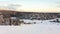 Beautiful winter view in Finland mountains, Ruka