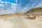 Beautiful winters dune scenery along Dutch North Sea coast carved by wind power