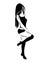beautiful woman brunette figure illustration banner beauty salon female beauty figure silhouette