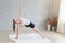 Beautiful woman do Yoga Extended Side Angle Pose Stretch
