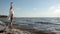 Beautiful woman enjoying leisure on the beach