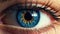 Beautiful woman eye, gorgeous iris, an epic eye, closeup shot. Generative AI