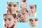 Beautiful woman face close up wellness portrait cosmetology