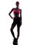 beautiful woman fitness standing silhouette