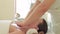 Beautiful woman massage in spa salon