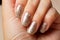 Beautiful woman nails manicure