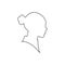 Beautiful woman profile silhouettes vector young female face design, beauty girl head, fashion lady graphic portrait