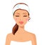 Beautiful woman relaxing wellness massage at spa salon face body