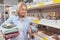 Beautiful woman shopping at homeware department store