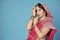 Beautiful woman in traditional sari