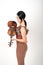 beautiful woman with violin