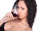 Beautiful woman with wineglass