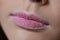 Beautiful womanish lips fashion make-up