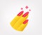 Beautiful womans nails. Vector emoji