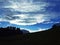 Beautiful wondrous clouds in the autumn Swiss sky above the Rhine valley and the Alpstein massif, Sevelen - Canton of St. Gallen