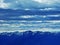 Beautiful wondrous clouds in the autumn Swiss sky above the Rhine valley and the Alpstein massif, Sevelen - Canton of St. Gallen