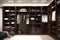 Beautiful wood horizontal wardrobe and walk in closet