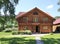 Beautiful wooden house in the mountains. Altai.