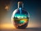 beautiful world in a bottle.