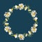 Beautiful wreath of field daisies