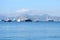 Beautiful yachts on a sparkling blue sea in Cannes, France