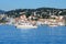 Beautiful yachts on a sparkling blue sea in Cannes, France