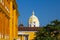 Beautiful yellow dome of San Pedro Claver Church, Cartagena, Col