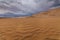Beautiful yellow dune in the desert. Gobi Desert.
