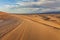 Beautiful yellow dune in the desert. Gobi Desert.