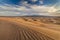 Beautiful yellow dune in the desert. Gobi Desert.