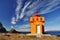 Beautiful yellow lighthouse, Iceland