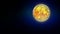 Beautiful yellow moon , best loop video background for relaxing and calming