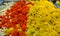 Beautiful Yellow and Orange color marigold flowers for garland preparation