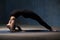 Beautiful Yoga Woman Doing Dvi Pada Viparita Dandasana pose