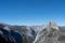 Beautiful Yosemite National park panorama with a view on Half-Dome mountain