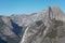 Beautiful Yosemite National park panorama with a view on Half-Dome mountain