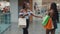 Beautiful young african women shopping at the store