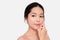 Beautiful Young asian Woman with Clean Fresh Skin look and smooth skin. Beauty and Spa Concept