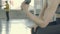 Beautiful young asian woman training workout with strong at gym, asia girl bodyweight with lifting dumbbell at fitness