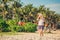 Beautiful young caucasian woman at the beach in