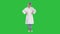 Beautiful young doctor changing poses on a Green Screen, Chroma Key.