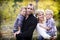 Beautiful Young Family Portrait with Fall colors