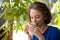 Beautiful young woman drinking coffe in a coffee shop