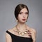 Beautiful young woman.jewelry Accessories