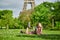 Beautiful young woman in Paris