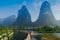 Beautiful Yu Long river Karst mountain landscape