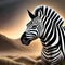 Beautiful zebra - ai generated image