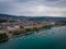 Beautiful Zurich lake in Switzerland from above