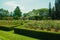 Beautifull green park with rectangle shape of wall garden