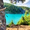 Beautifull Lake view and Greeny Mountains view of Garibaldi provincial Park